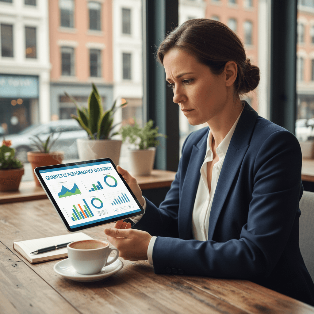 Analytics report on tablet